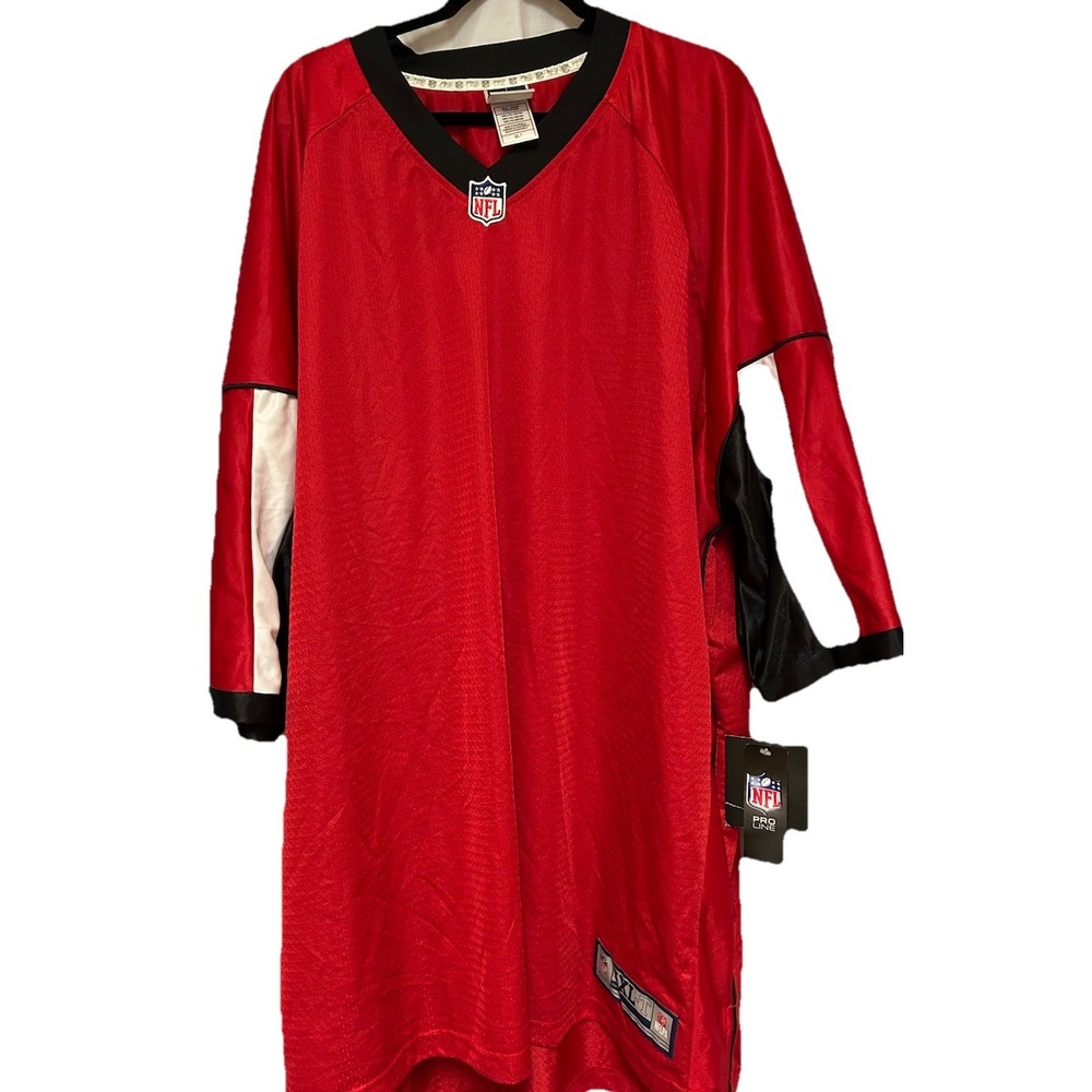 NFL Pro Line Atlanta Falcons Women's Jersey 5X Extra Large Red Shirt‎ Unisex